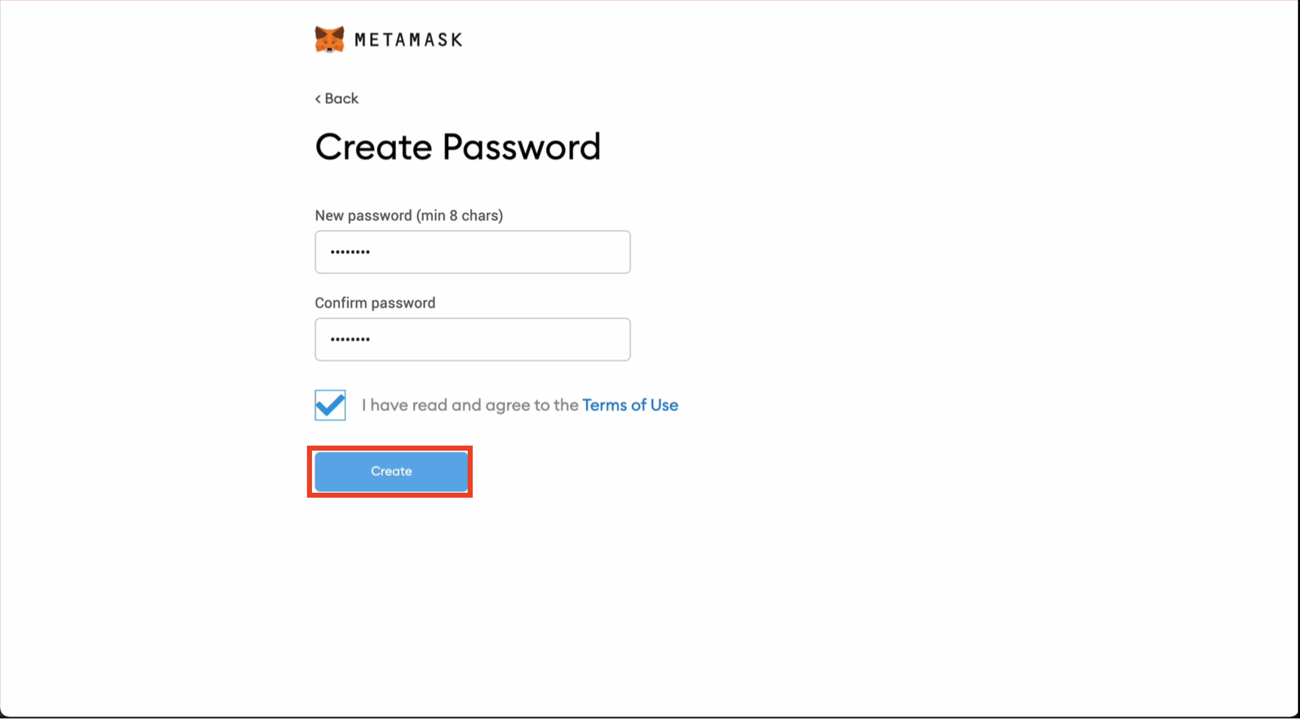 Create Password